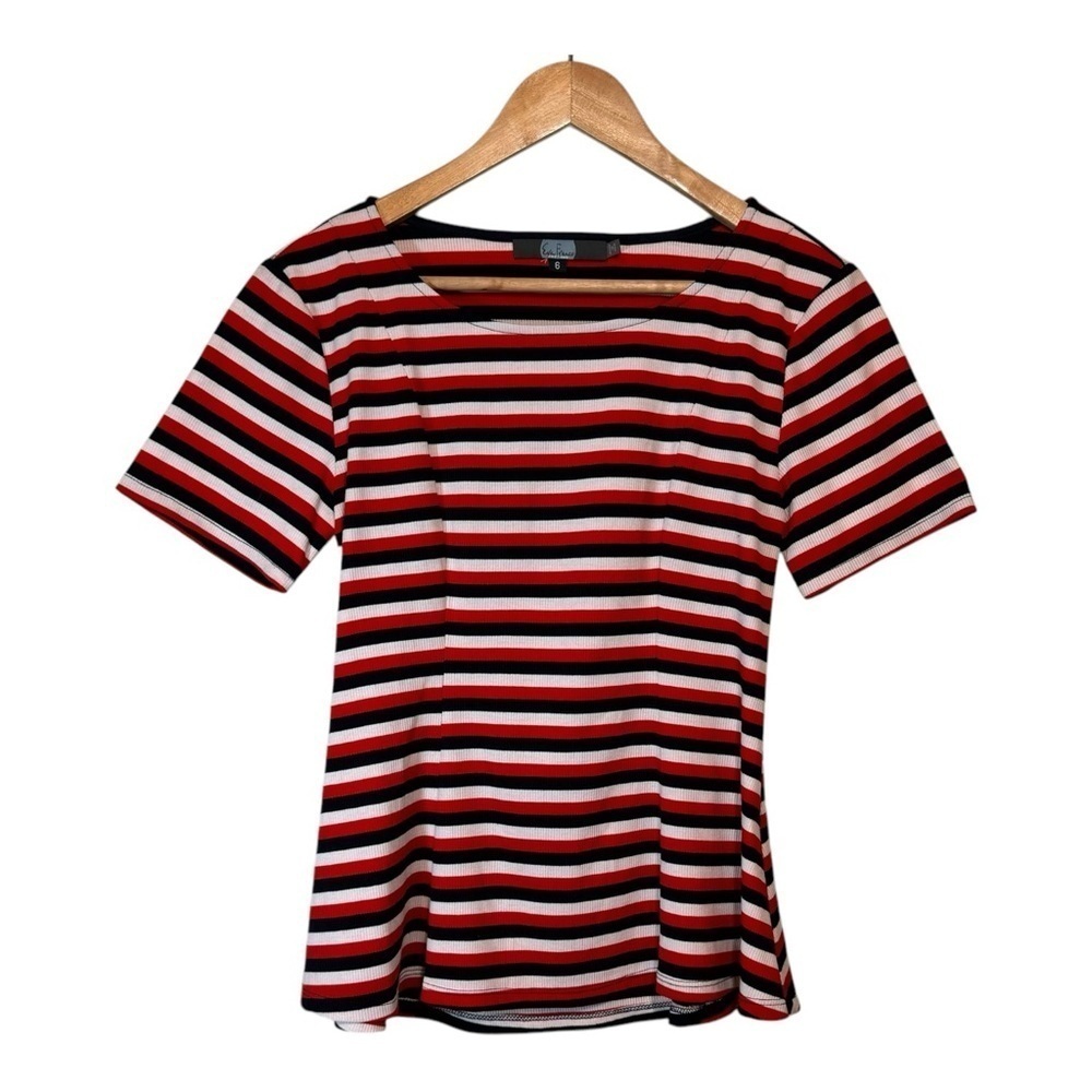 Eva Franco Ribbed Short Sleeve Shirt
